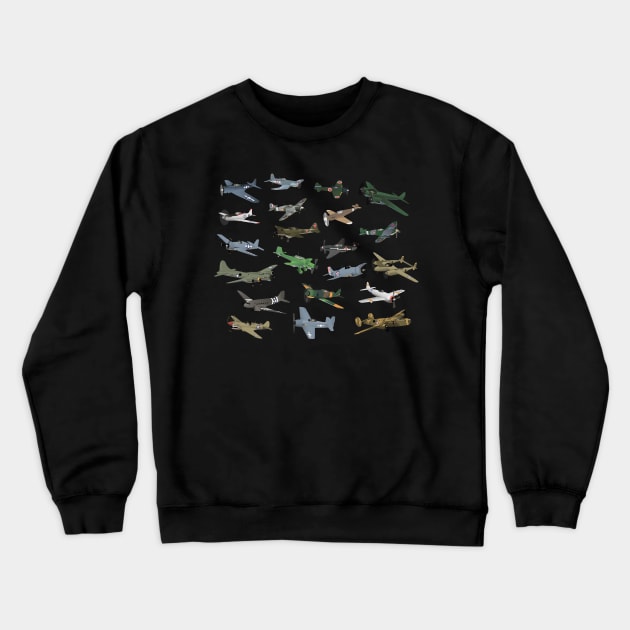 Various WW2 Airplanes Crewneck Sweatshirt by NorseTech